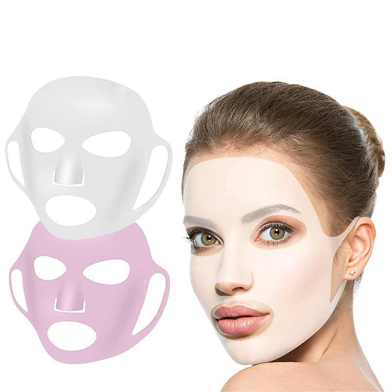 Reusable Silicone Face Mask Set, 7 Counts set Silicone Face Patches & Face Masks Cover, Face Lifting & Firming Tool for Women