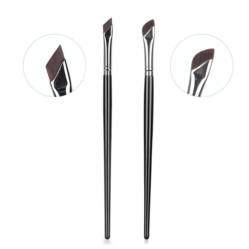 Eyeliner Brushes Set, Fine Angled Eyeliner Eyebrow Concealer Brushes, Upgraded Sickle Ultra Thin Slanted Flat Angle for Beauty Cosmetic Tool(3 Pieces)