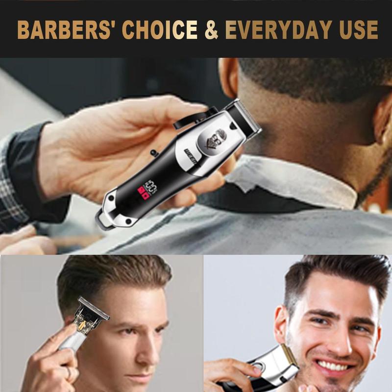 Professional Hair Clipper Set, 1 Box Rechargeable Electric Hair Trimmer & Accessories, Hair Clipper for Men, Great for Stylists Barbershop Salon Home Use