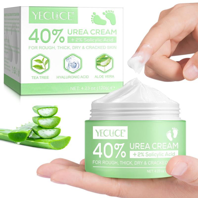 YECUCE 40% Urea Cream +2% Salicylic Acid for Thick, Coarse Skin - Gently Exfoliates Dead Skin and Scales 4.23 oz (120g) Skincare Comfort Skincare Comfort