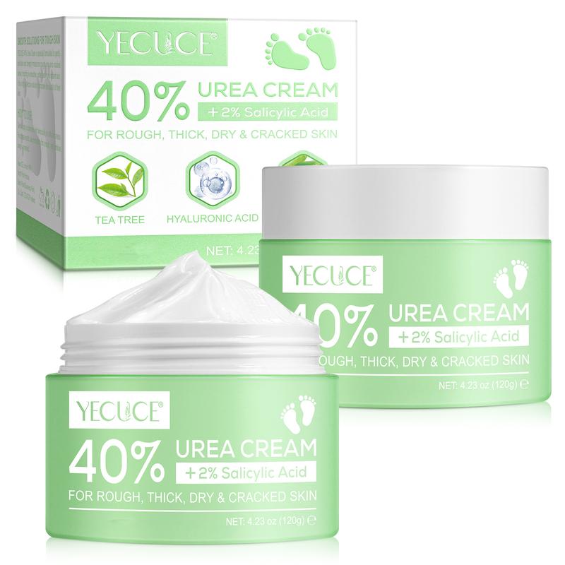 YECUCE 40% Urea Cream +2% Salicylic Acid for Thick, Coarse Skin - Gently Exfoliates Dead Skin and Scales 4.23 oz (120g) Skincare Comfort Skincare Comfort