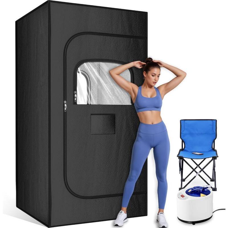 Portable Sauna Box for Home, Personal Steam Nurecover Saunas Heater at Home Use, 3L 1200W Steamer, Indoor Foldable Sauna Tent, Dry Sauna SPA Full Body