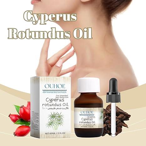 Cyperus Rotundus Oil with Dropper, Cyperus Rotundus Oil for Hair Removal, Reducing Body Hair Growth, Moisturize and Nourish for Skin