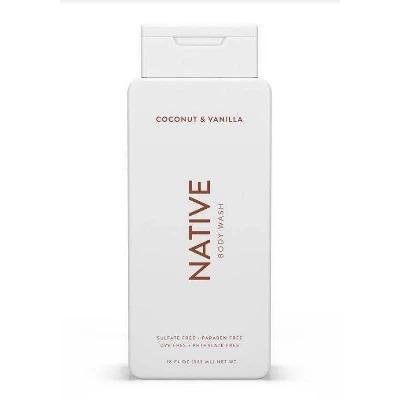 Native Body Wash - Coconut & Vanilla - Sulfate Free - 18 fl oz Body Care Scent Scent Skin Care Moisturize Comfort Cleanser Aroma Cleansing Skin Repair