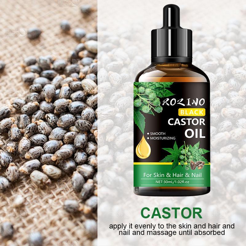 30ml Black Castor Oil, Deeply Moisturizing Skincare Oil, Massage Oil for Whole Body, Hydrating Body Care Oil for Skin & Hair