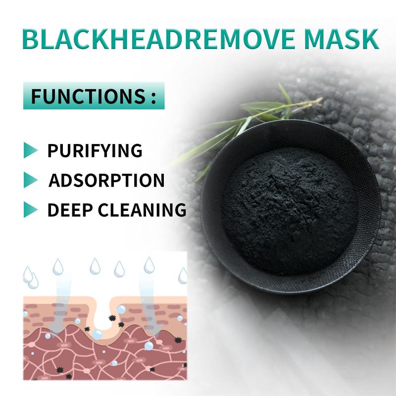 Bamboo Charcoal Blackhead Remover Mask Deep Cleansing Purifying Peel-off Facial 120g Unisex Skincare Removal Smooth Clear