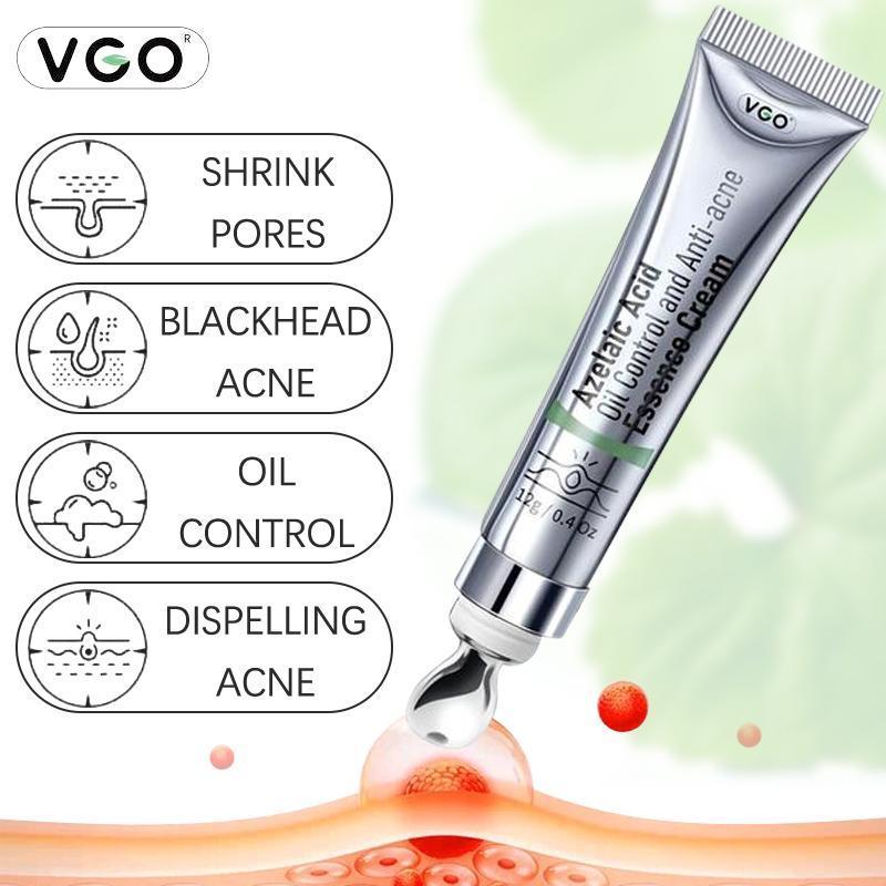 VGO Acne Serum Shrink Pore Facial Serum Peeling Off Skincare Essence Comfort Skin Repair Control Scar Acne Kit Cleanser Skincare Relief with Salicylic Acid Facial care set, facial Cream Azelaic Acid