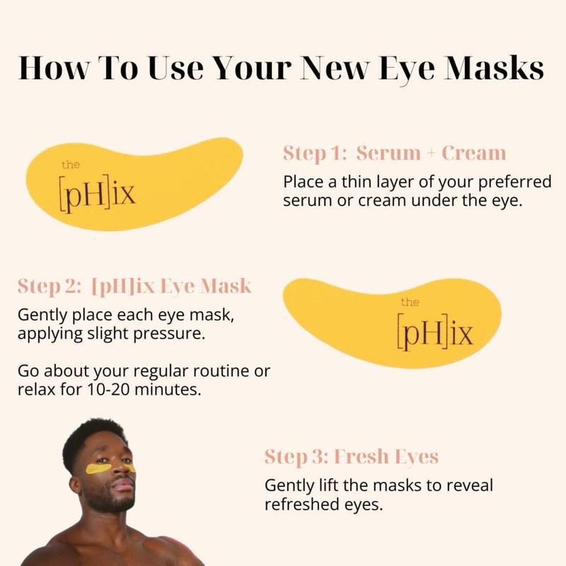 The [pH]ix Reusable Silicone Eye Masks with Case for Depuffing, Hydration & Fine Lines - Pair with Gentle Skin Care Serums