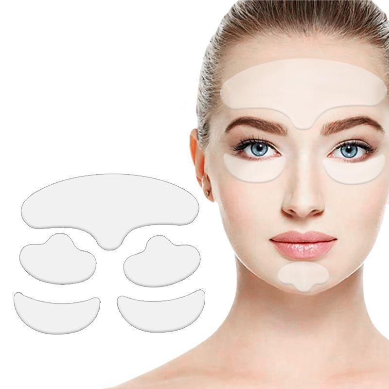 Reusable Silicone Face Mask Set, 7 Counts set Silicone Face Patches & Face Masks Cover, Face Lifting & Firming Tool for Women