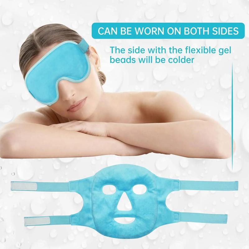 Gel Cooling Ice Face Eye Mask, Cold Face Eye Mask Ice Pack, Reduce Face Puffiness, Smooth Wrinkles, Comfort Skincare Products for Home & Travel Use