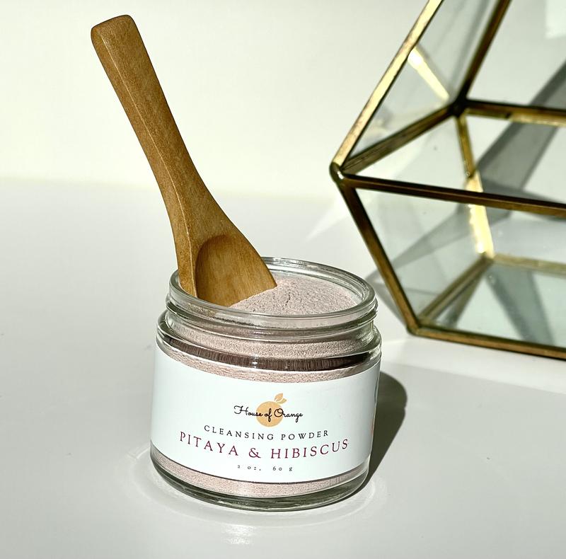 Pitaya & Hibiscus Cleansing Facial Powder for Radiant Skin, Pore Care, Acne | Vegan & Fragrance-Free, Exfoliating Cleanser