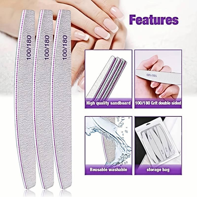 Double-sided Nail File, 10pcs set Portable Nail File Kit, Professional Manicure Tool for Women & Girls, Christmas Gift