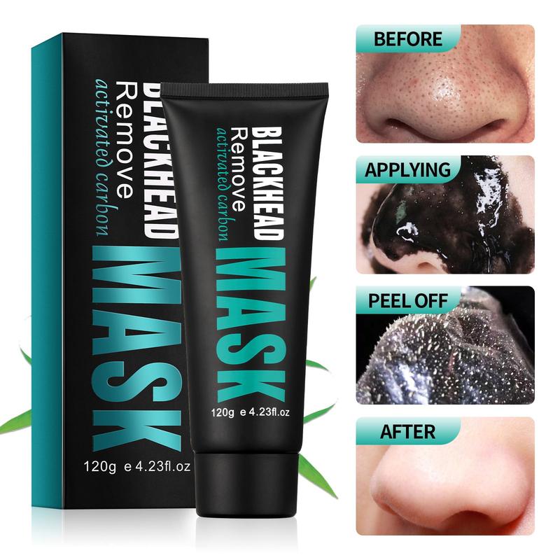 Bamboo Charcoal Blackhead Remover Mask Deep Cleansing Purifying Peel-off Facial 120g Unisex Skincare Removal Smooth Clear