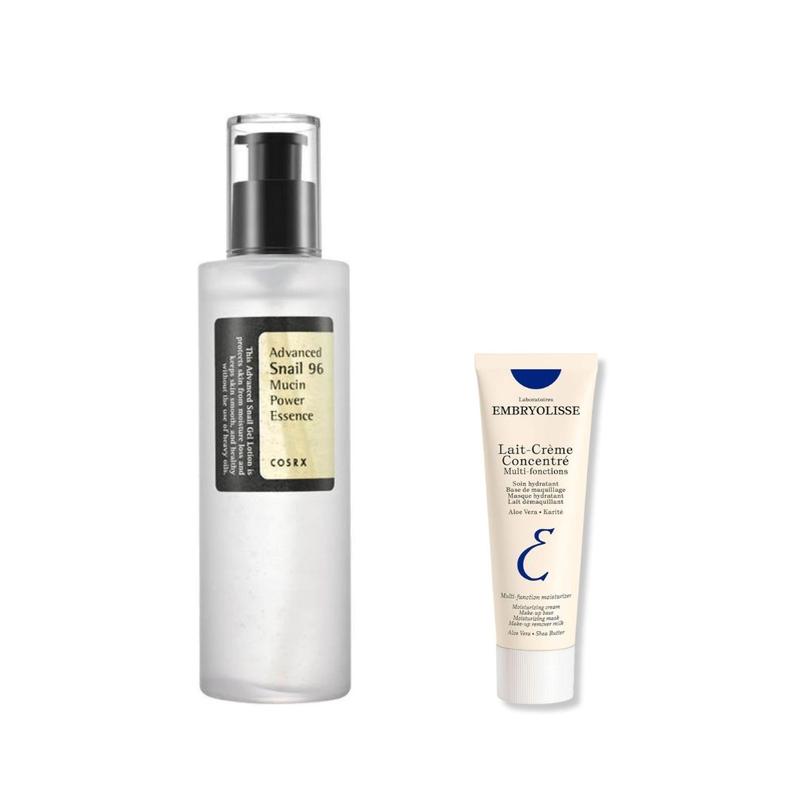 CosRX - Advanced Snail 96 Mucin & Embryolisse Lait-Crème Concentré Bundle Skincare Comfort Hydrate Moisturizer