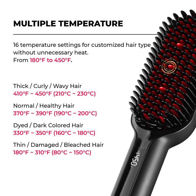 TYMO iONIC PLUS - Hair Straightener Brush with Smooth and Comfort Features hair straightening  hairwaver Smoothing Handle comfortable handle muk  straightener