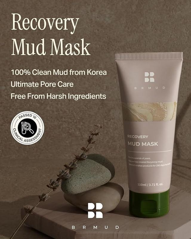 [Cardi Mask] BRMUD Relief Mud Mask – Deep Cleansing & Hydrating with Boryeong Mud, Clinically Certified for Sensitive Skin, 3.71 fl. oz