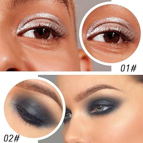 4PCS Gel Eyeliner Pencil Set in Black, Brown, Silver,and Gray Waterproof & Smudge-Proof Cream for Stunning Smokey Eyes and Versatile Lipliner Cosmetic