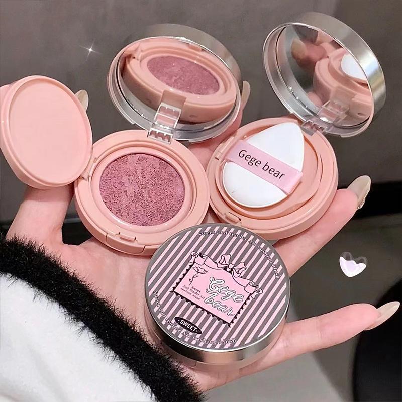 Long Lasting Air Cushion Blush Palette, 3 Counts set Natural Look Blush for Daily Makeup, Lightweight Blush, Soft Color Shadow, Suitable for All Skins