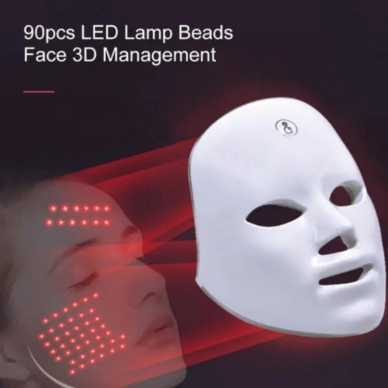 7 Color LED Facial Mask Instrument, USB Charging LED Light Beauty Mask, Electronic Facial Mask