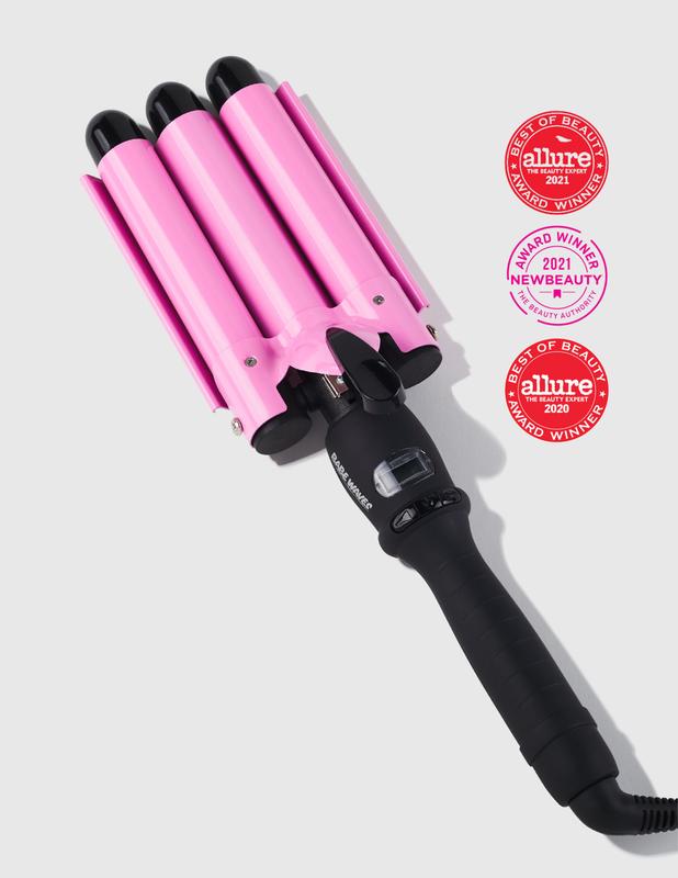 Trademark Beauty Babe Waves Original, 3 Barrel Waving Iron, 1 inch Quick, Adjustable Tempature, Hair Curler, Perfect Rippled Waves, 25mm Salon