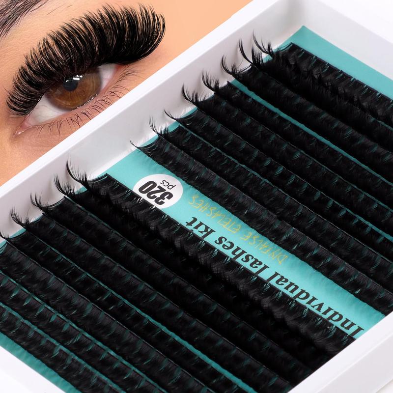 Individual False Eyelashes Kit, 1 Box Natural Look Eyelash Extensions, Self Grafting Curl Eyelashes, Eye Makeup Enhancement False Eyelashes for Women