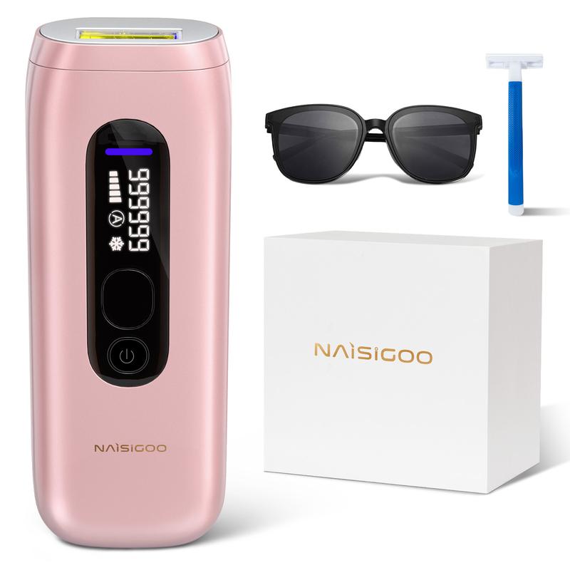 NAiSiGOO Pro Laser Hair Removal Ice Cooling, Painless IPL Laser Hair Removal Device At-Home Permanent ipl  device Portable IPL Smooth Comfort IPL Hair hair  remival