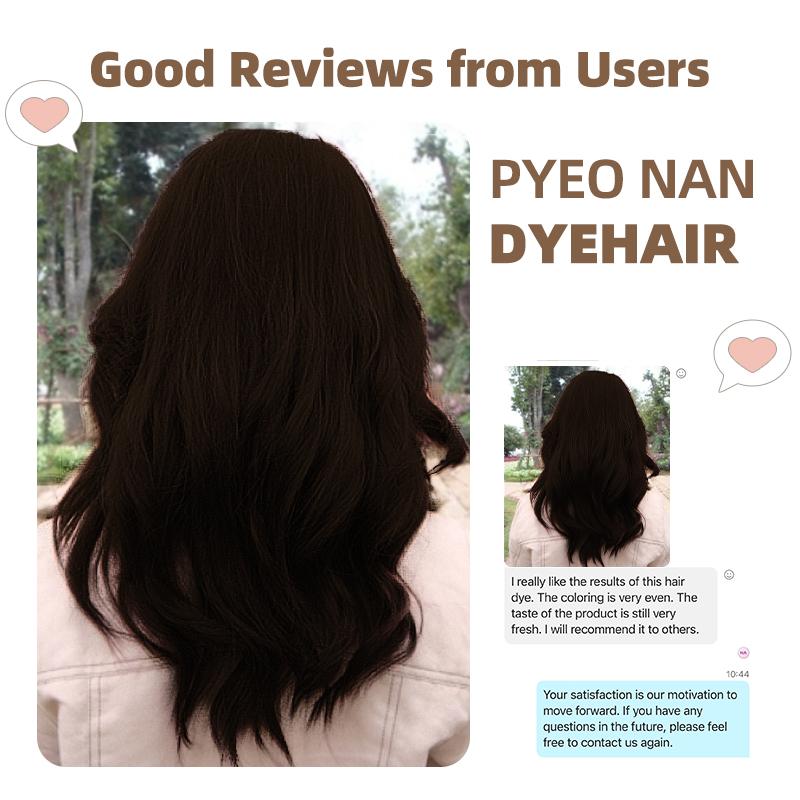 PYEONAN  Unisex Hair Dye Professional Comb  Natural Plant Extract  Without Bleaching, Instant 2 in 1 +Grey Hair Coverage and Haircare ,Grey Hair Turn to Black Color or  Drak Brown -Herbal Ingredients Hair Color 2.8Oz.  80g