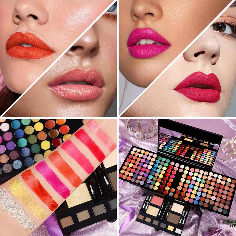 Women Makeup Sets Full Kits - 190 Colors Cosmetic Make Up Gifts Combination with Eyeshadow Blusher Eyebrow Face Concealer Powder Eyeliner Pencil Lip Colors All-in-One Makeup Palette Kit (SET B)