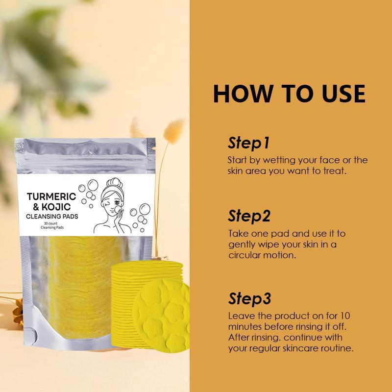 Turmeric Cleansing Exfoliating Pads FacialCleansing Skincare, cleansing, skin care,cleansing (30pcs)Turmeric Comfort Cleanser