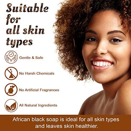 It's Pure Natural African Black Paste Soap 8oz with Turmeric Organic Raw Soap for Face & Body Body Care Body Wash