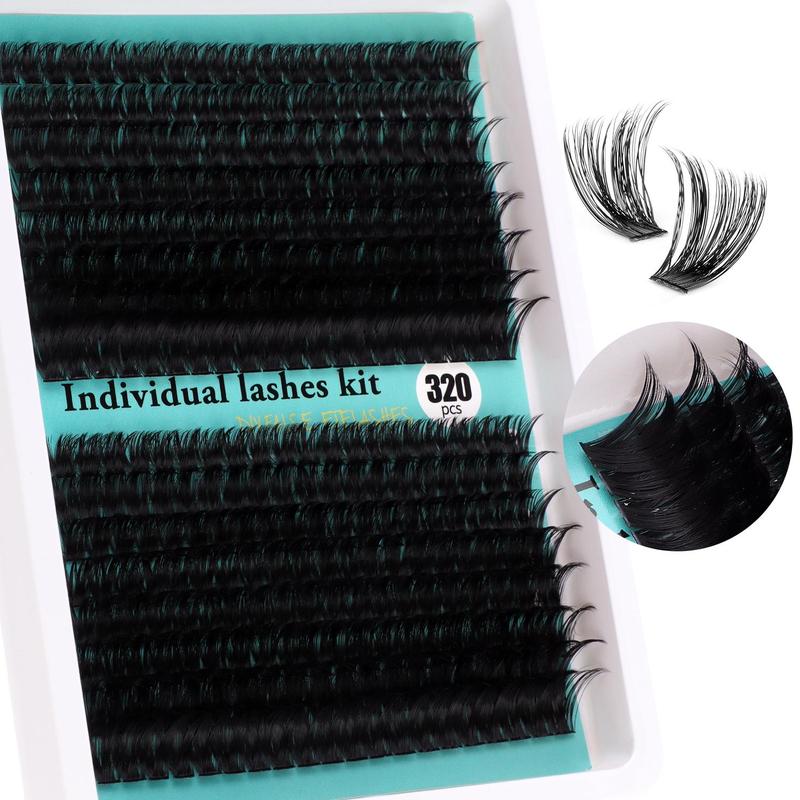 Individual False Eyelashes Kit, 1 Box Natural Look Eyelash Extensions, Self Grafting Curl Eyelashes, Eye Makeup Enhancement False Eyelashes for Women