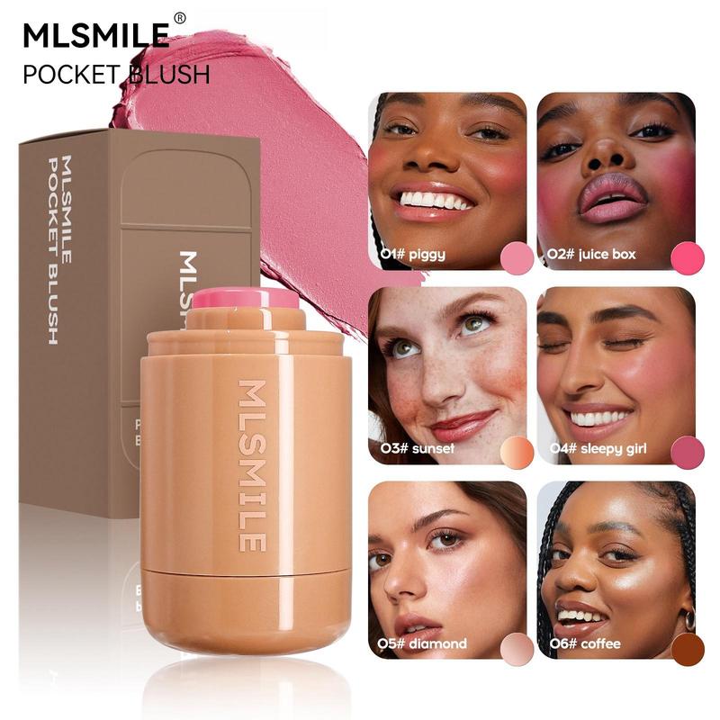 Long Lasting Blush Stick, 1 Box Multipurpose Blush for Lips & Cheeks, Moisturizing Blush and Highlighter, Suitable for All Skin Types