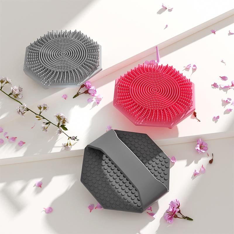 Face Scrubber, Antimicrobial Silicone Face Scrubber, Gentle Exfoliator for Sensitive Skin & Acne, Facial Cleansing Brush for Clear Skin Lightweight Smooth Exfoliating Face Wash Comfort Skincare