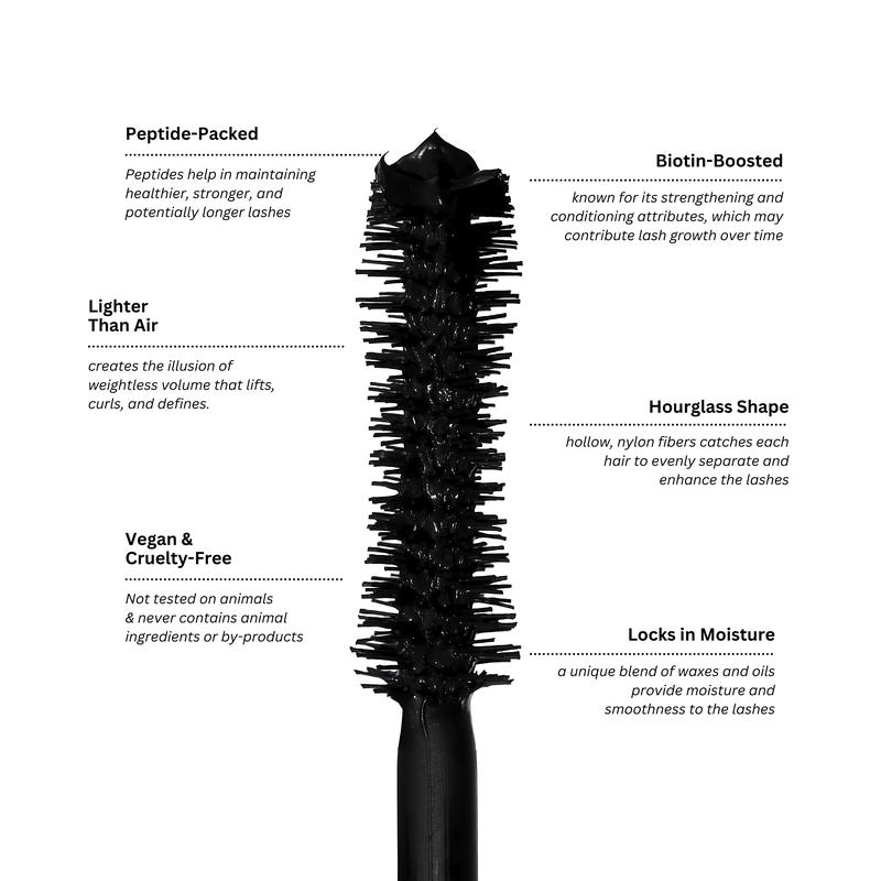 Half Caked Makeup Eye Defy Zero Gravity Mascara - Weightless Volume, Lift, and Length - Washable, Black, 8.8ml mascara Lash Eyelash volumizing