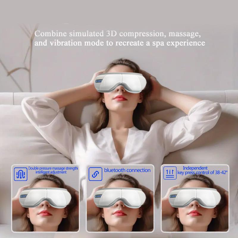 Portable Eye Massager Machine, USB Rechargeable Wireless Eye Massage Machine, Multifunctional Eye Care Instrument for Home & Travel, Christmas Gift