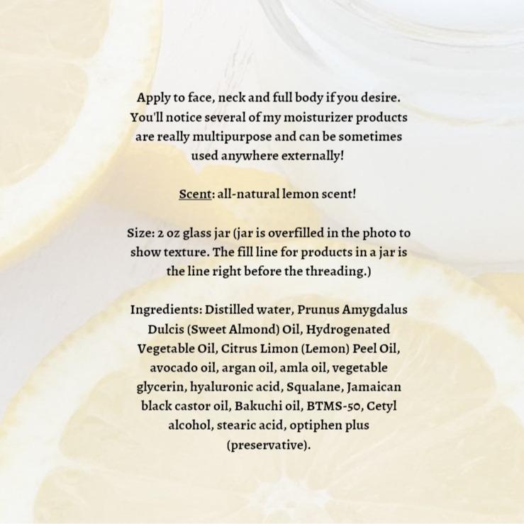 Lemon Butter -Face and Body Soufflé (Hyaluronic Acid | Squalane | Lemon Peel | Bakuchiol )