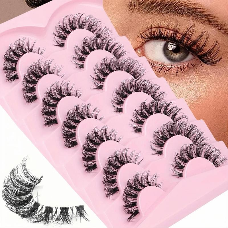 Lightweight Cat Eye False Eyelashes, Natural Look Wispy False Eyelashes for Eyelashes Extensions, Volumized Lash Extension Trending Product, Daily Eyelash Extension Kit Back To School, Makeup Products, Makeup Set, Christmas Gift