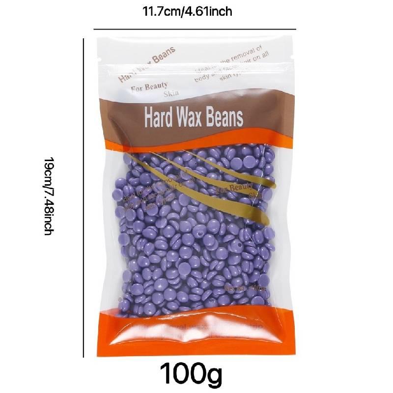 Hard Wax Beans, 1 Pack Hair Removal Wax Beans, Depilatory Hot Film Wax Pellet, Hair Removal Cream for Bikini Face Hair Legs Arm