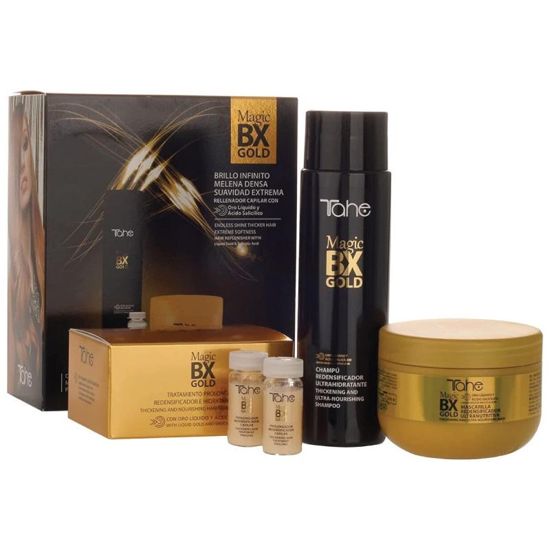 Tahe Magic BX Gold Pack for Dry Hair - Deep Nourishing Conditioner - Gentle Shampoo