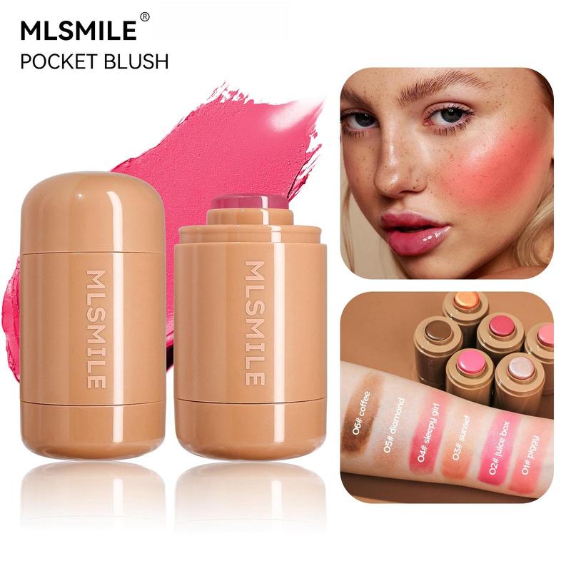 Long Lasting Blush Stick, 1 Box Multipurpose Blush for Lips & Cheeks, Moisturizing Blush and Highlighter, Suitable for All Skin Types