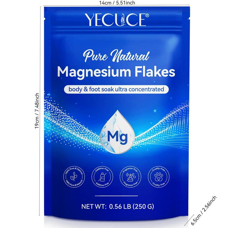 Magnesium Flakes, 1 Pack Moisturizing & Deep Cleansing Body Washing Flakes, Multi-functional Shower Flakes for Body Bathing & Footbath