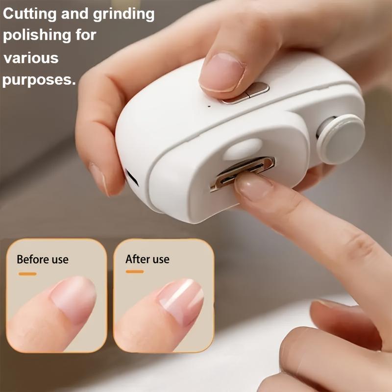 Professional Electric Nail Clipper with Polishing, Buffing, Filing,  trimming and Shaping Tools -  Automatic Compact rechargeable nail Trimmer with Adjustable Speeds, Ideal for At-Home Manicure, Daily Care, Nail Art, and Cuticles Care