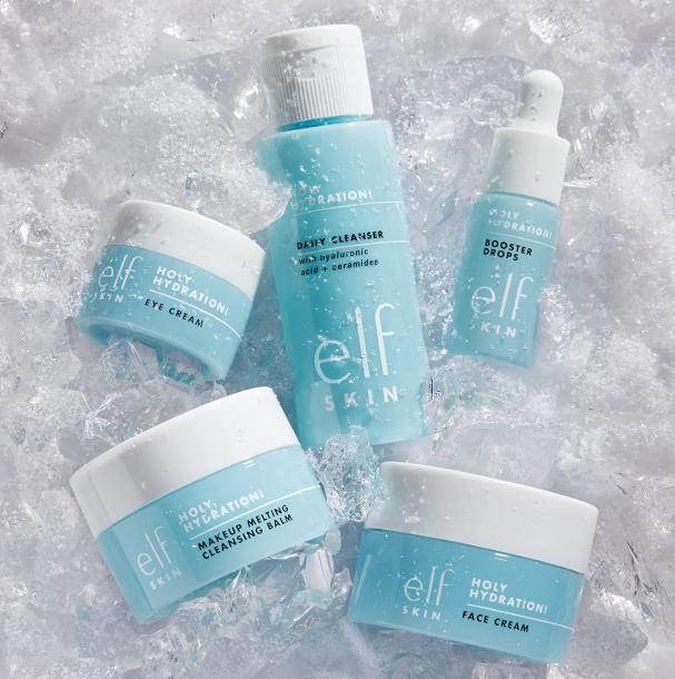 e.l.f. SKIN Hydrated Ever After Mini Kit: Cleanser, Makeup Remover, Moisturizer & Eye Cream for Hydrated Skin, Travel-Friendly Sizes