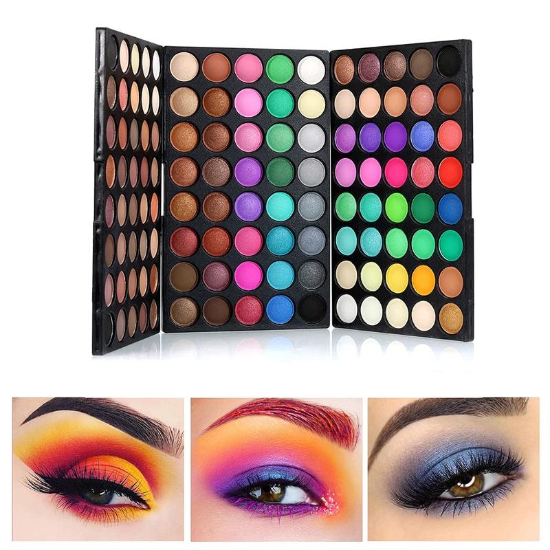 120 Vivid Colors Mini Eyeshadow Palette Matte and Shimmer - Professional 3 Layers Bright and Warm Colorful Eye Shadow Palette Makeup Set (120 colors)