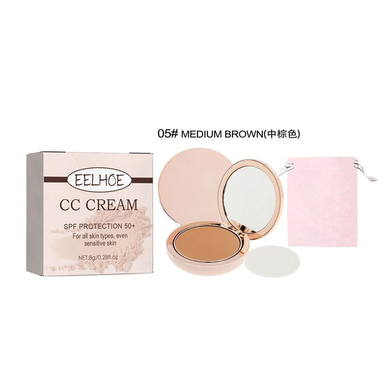 Air Cushion CC Cream Foundation with SPF 50, Cushion Foundation Full Coverage Moisturizing BB Cream Makeup Long Lasting Matte Concealer for All Skin Types