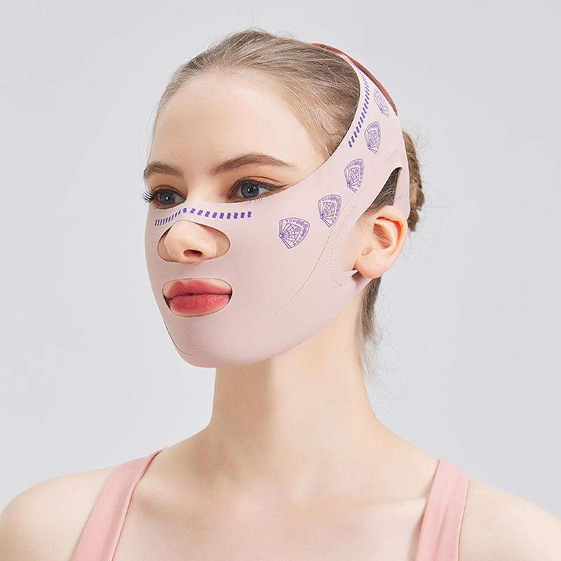 Breathable Face Lifting Band, 1 Count Double Chin V Face Lifting Bandage, Sleep Band, Beauty Face Cover, Face Lifting Tool for Home & Beauty Salon