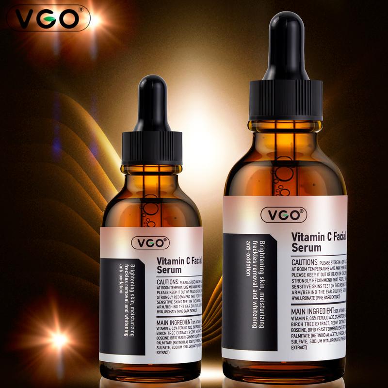 VGO beauty serum Vitamin C Facial Serum Set Suitable for Any skin type 30ml 1.0FL. Oz. vgo long-lasting hydration vitamin C boosting serum Essences anti-aging hydrating Moisturizing Vitamin C Facial Serum gentle comfort Skin Repair Moisturizer Essences