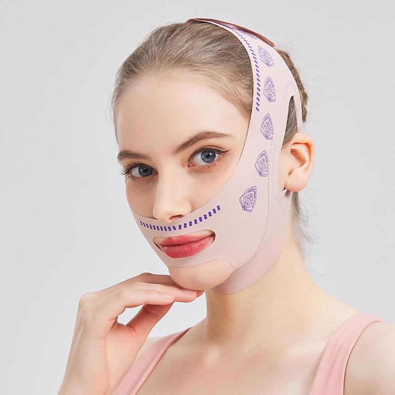 Breathable Face Lifting Band, 1 Count Double Chin V Face Lifting Bandage, Sleep Band, Beauty Face Cover, Face Lifting Tool for Home & Beauty Salon