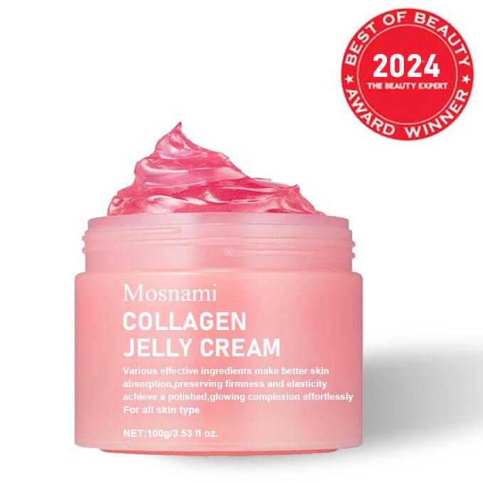 Facial Collagen Jelly Cream, Deep Hydration, Face Moisturizer for All Skin Types, Enhance Skin Barrier, Glow & Plump