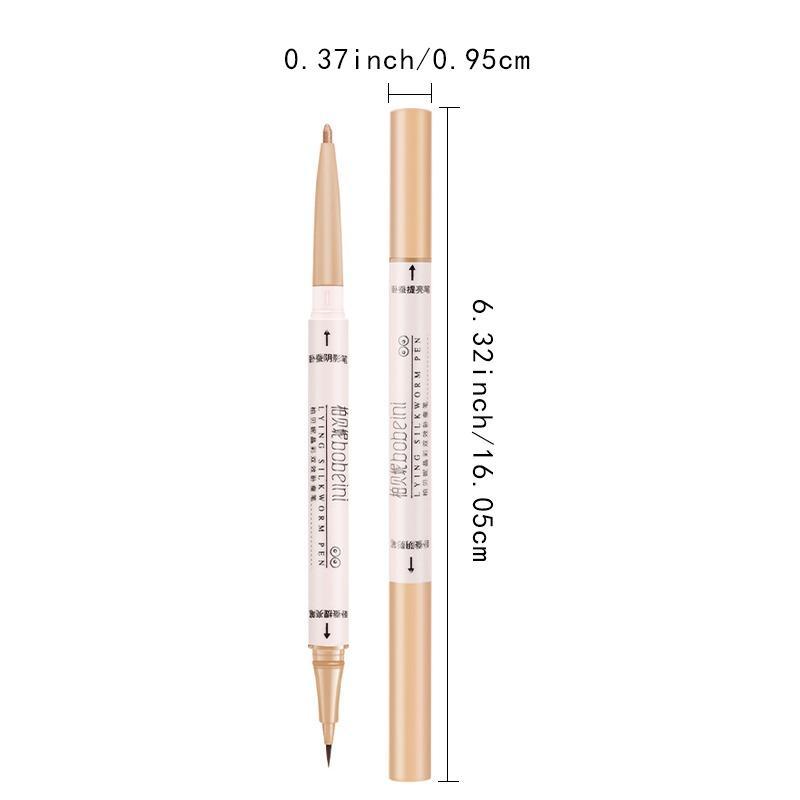 Double-ended Eyeliner Pencil, 1 Count Brightening & Shadow Eyeshadow Pencils, Sweat Proof Fine Tip Eyeliner Pen, Professional Daily Makeup Accessories